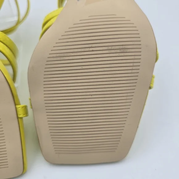 Marc Fisher Mahima Strappy Heeled Sandals, Greenish/Yellow, Women's 5M - Picture 12 of 15